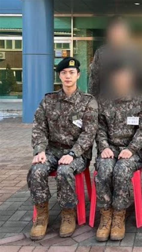 bts jin military photo